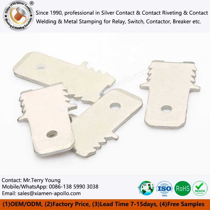 Silver Flash Plating Copper Stamping
