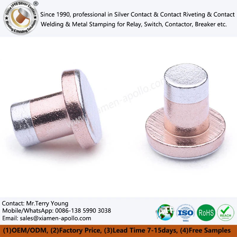 Trimetal Rivet Electrical Contact Trimetal Rivet Electrical Contact