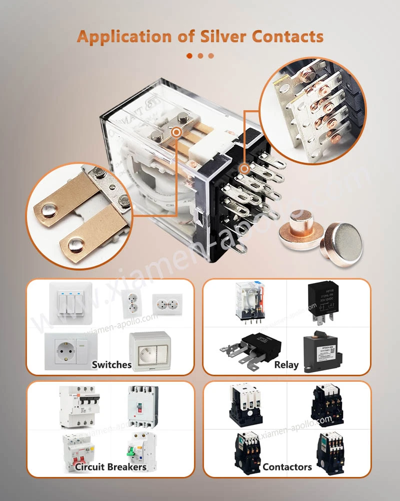 Application of Button Bimetal Rivet Electrical Contact Application of Button Bimetal Rivet Electrical Contact