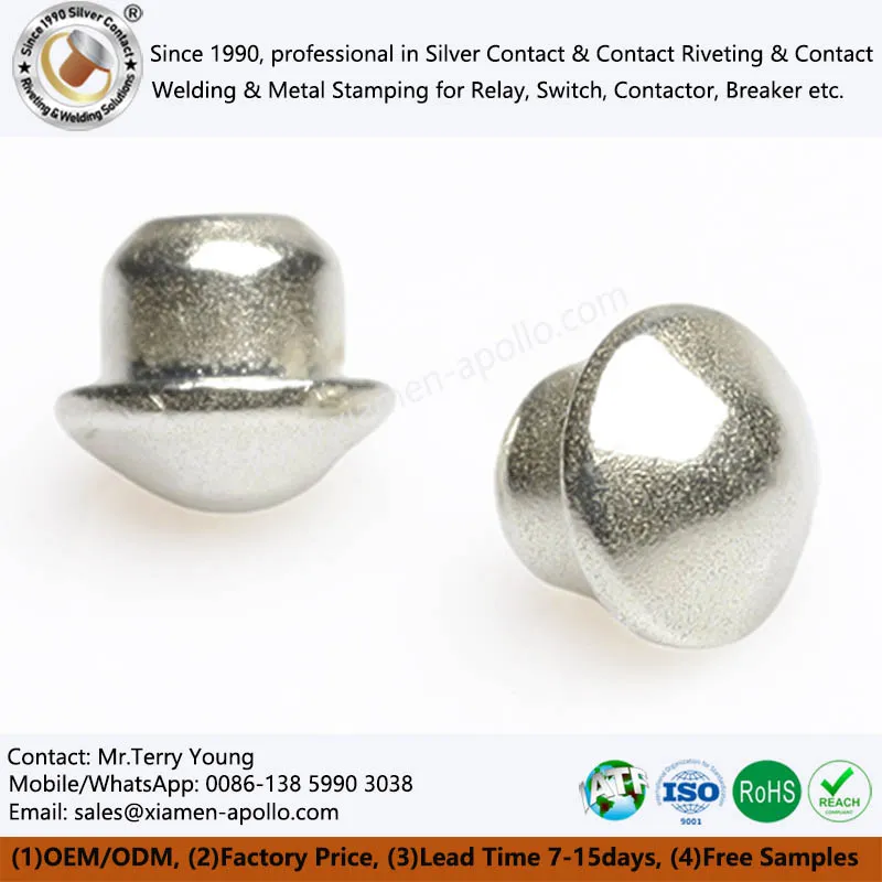 Mushroom Shape Silver Contacts Mushroom Shape Silver Contacts