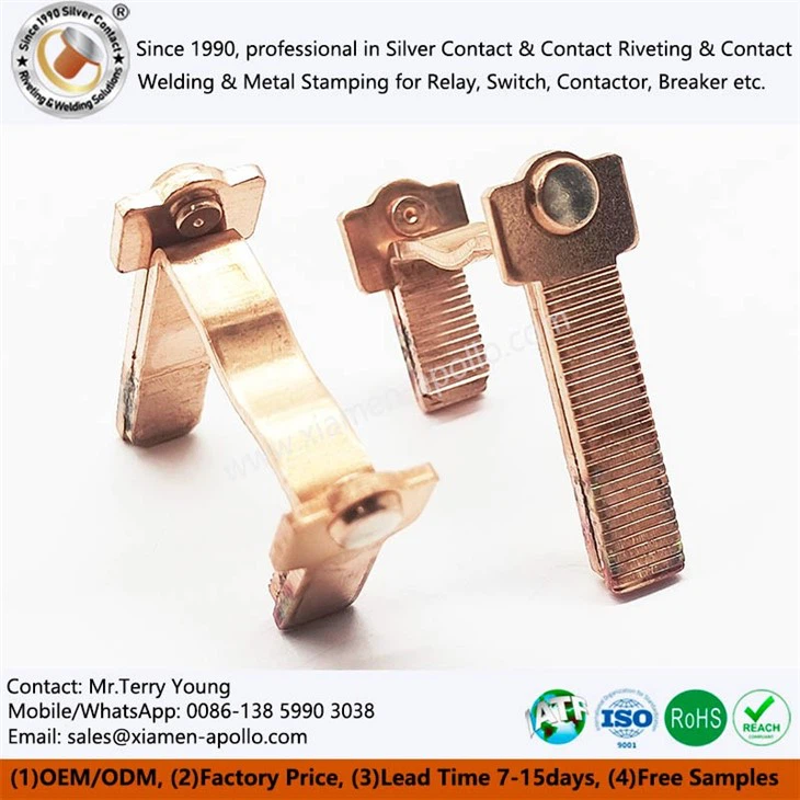 Riveted Silver-On-Copper Stamping Elements Riveted Silver-On-Copper Stamping Elements