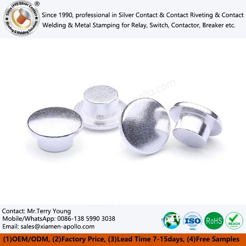 Silver plated rivet